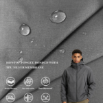 Grid Ripstop Pongee Bonded TPU Silver Membrane Fabric, Anti-Tear Windproof Material for Functional Outerwear