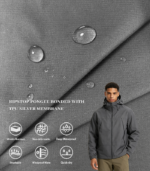 Grid Ripstop Pongee Bonded TPU Silver Membrane Fabric, Anti-Tear Windproof Material for Functional Outerwear