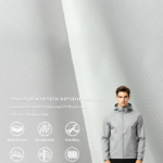 300T Full Dull Rhomb Ripstop Pongee Fabric DWR Light Outdoor Jacket Shell