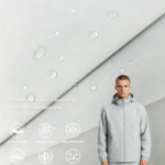 4-Way Stretch Nylon Spandex Laminated with Down-Proof PU Membrane, Elastic Laminated Fabric for Lightweight Padded Coats