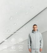 4-Way Stretch Nylon Spandex Laminated with Down-Proof PU Membrane, Elastic Laminated Fabric for Lightweight Padded Coats