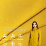 50D High Elastic Fabric Laminated with Color PU Membrane, Stretch Iridescent Waterproof Fabric for Trendy Functional Outerwear