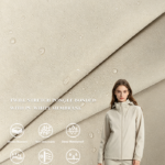 High Elastic Twill Pongee Bonded White PU Membrane, 2/2 Twill Soft Laminated Fabric for Warm Functional Outerwear