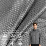 30D Diamond Grid PA66 Ripstop Nylon Fabric For Lightweight Packable Outdoor Jacket & Foldable Windbreaker