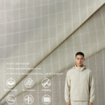 70D Long Double Grid PA66 Ripstop Nylon Fabric For Lightweight Outdoor Jacket & Packable Windbreaker