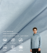 7D High Stretch 0.2 Double Grid PA66 Ripstop Nylon Fabric For Lightweight Outdoor Jacket & Packable Windbreaker