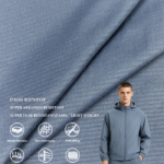 20D Matte Weft High Stretch 3-Line Separated Grid PA66 Ripstop Nylon Fabric For Lightweight Outdoor Jacket & Packable Windbreaker