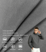 15D High Stretch 0.12 Floating Grid PA66 Ripstop Nylon Fabric For Lightweight Outdoor Jacket & Packable Windbreaker