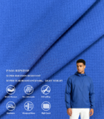 40D Super High Stretch 0.2 Double Grid PA66 Ripstop Nylon Fabric For Lightweight Outdoor Jacket & Packable Windbreaker