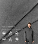 40D Semi-Gloss High Stretch Mini Honeycomb PA66 Honey Ripstop Nylon Fabric For Lightweight Outdoor Jacket & Packable Windbreaker