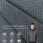 0.25 Nylon Polyester Mixed Ripstop Fabric DWR Lightweight Outdoor Jacket Shell