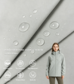 75D Textured Horizontal Stripe T800 Antibacterial Polyester Fabric For Lightweight Outdoor Jacket & Functional Windbreaker