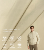 500T Matte Low-Stretch Nylon Taffeta UV-Resistant & Antibacterial Deodorant Fabric For Lightweight Outdoor Jacket