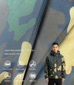 300T Polyester Taffeta Camouflage Printing PVC Coated Fabric For Outdoor Jacket & Tactical Outerwear