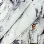 75D 0.2 Double Grid Ripstop Four-Way Stretch Polyester Spandex Printing Fabric For Lightweight Outdoor Jacket