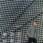 300T Polyester Pongee Gradient Grid Reflective Printing Fabric For Lightweight Outdoor Jacket & Night Sports Outerwear